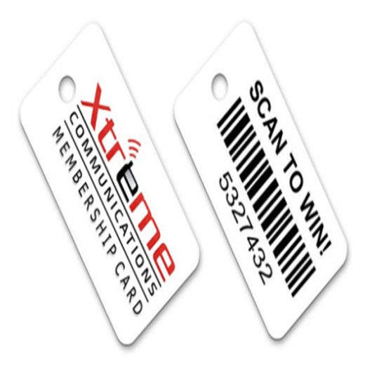 Custom Die Cut Plastic Barcode Key Tags Wholesale - CXJ Factory
