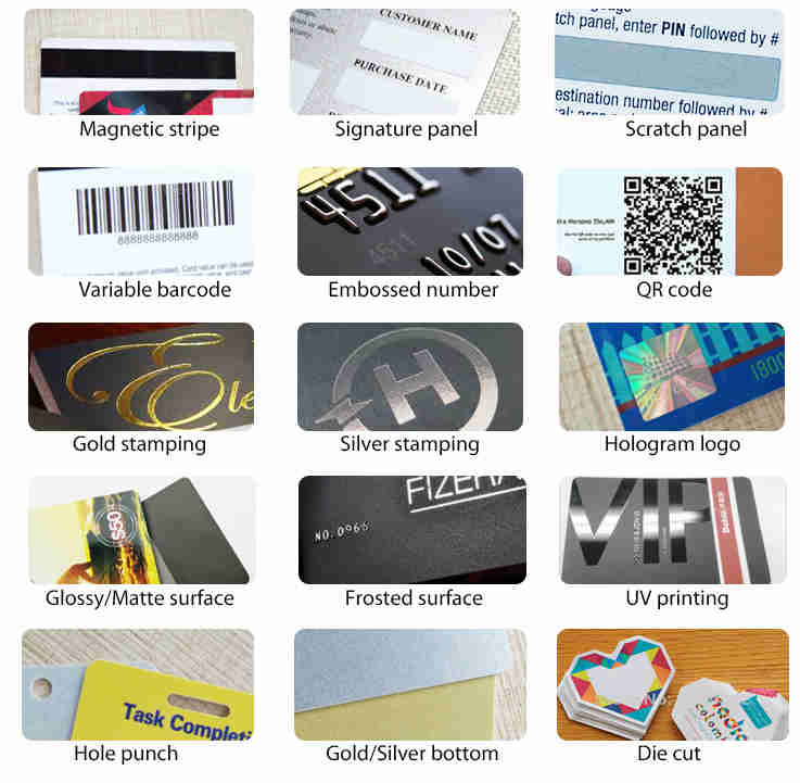 Available Crafts of CXJ PVC Card
