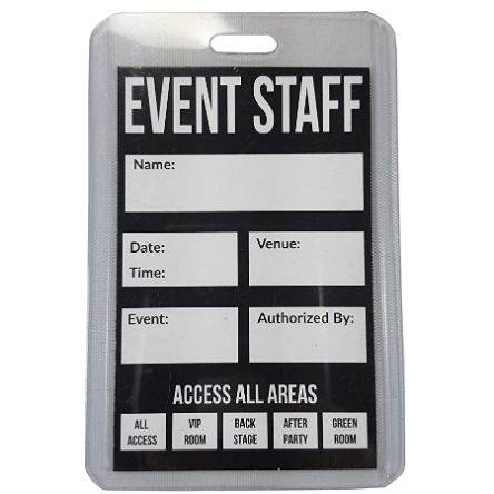 Customizable Event Passes Lanyards with ID Badges Inside