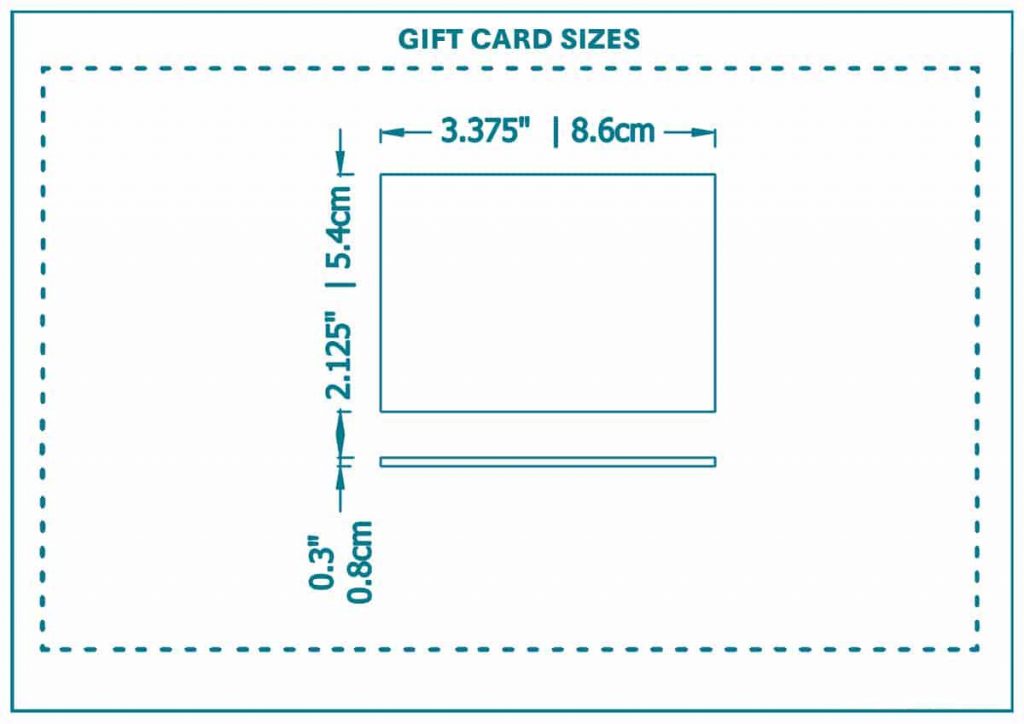 Gift Card Dimensions